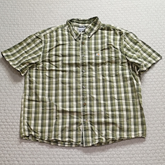 Carhartt Other - Carhartt Men's XL Green Plaid Button Down Shirt